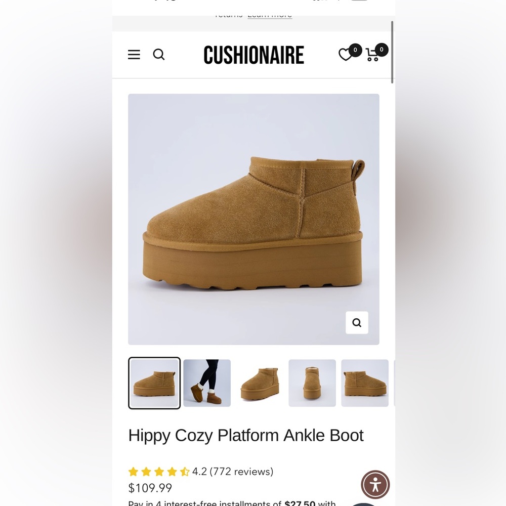 Cushionaire Platform Ankle Boots